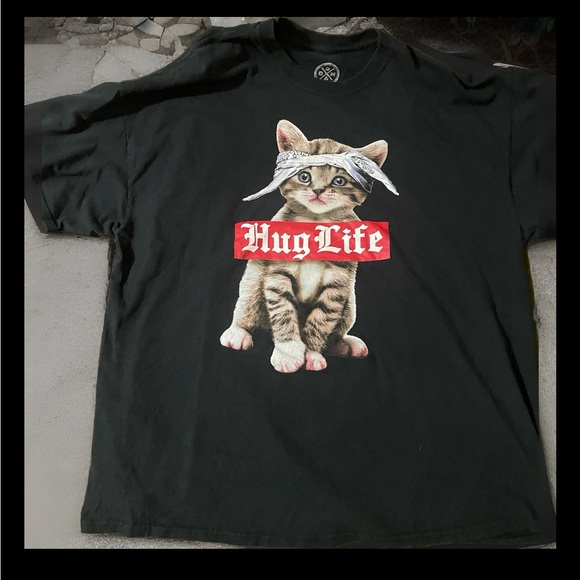 HUG LIFE Kitty Cat T-shirt by DOM Size Adult XXL - Picture 1 of 4